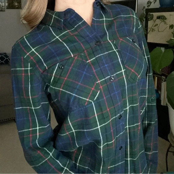 Madewell Plaid Flannel Long Sleeve Button Down Shirt Small - Picture 3 of 7